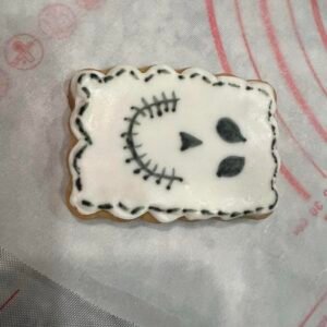 Stitched Face Halloween Sugar Cookies