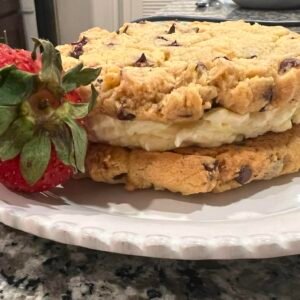 Giant Chocolate Chip Cookie Sandwich