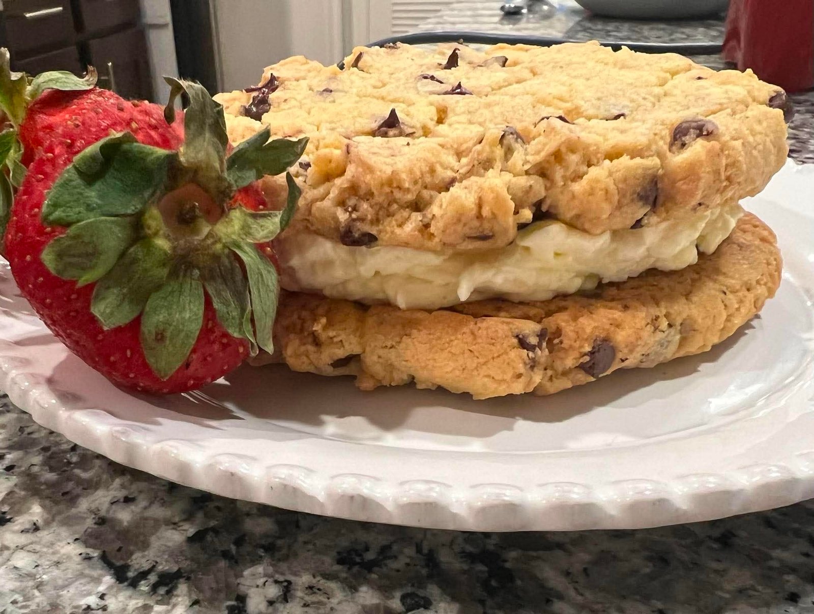 Giant Chocolate Chip Cookie Sandwich