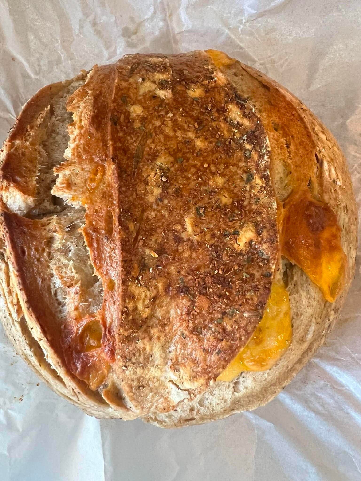 Gourmet Cheddar Herb Sourdough Loaf