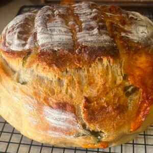 Cheddar Jalapeño Sourdough Boule